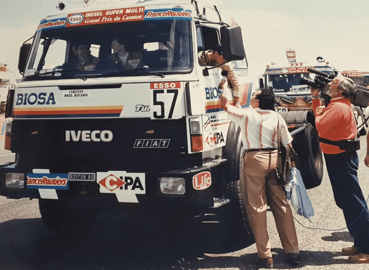 Camion da corsa BIOSA Iveco n. 57 al Circuit Paul Ricard, 1985-1987